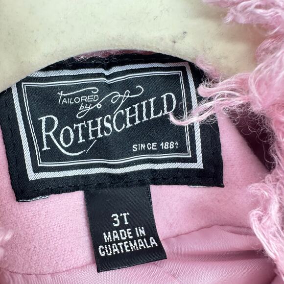 Vintage Rothschild Girls 3T Pink Dress Coat & Beret Pink Coquette Lady Princess - Picture 5 of 12